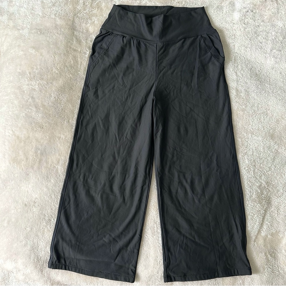 HUMANOID High Waist Wide Leg Cropped Pants sz L